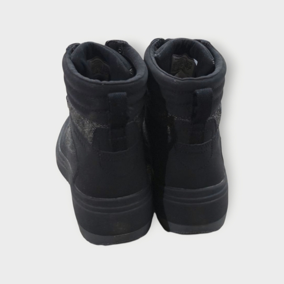 NWOB MERRELL HOLLY 2 BLACK LEATHER &  TEXTILE ANKLE BOOTS Womens Size 10 - Picture 3 of 6